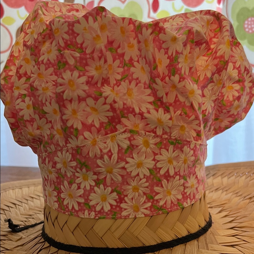Floral Pink Chef Hat